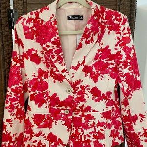 Floral Cream and Magenta Suit jacket